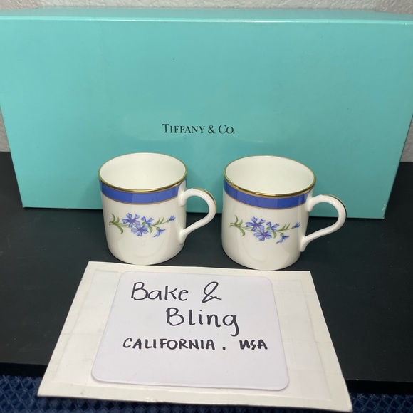 Tiffany & Co tea cups, saucer and dessert plate - Picture 7 of 14